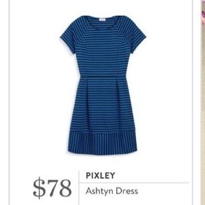 Black and Blue striped Pixley sheath dress